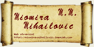 Miomira Mihailović vizit kartica